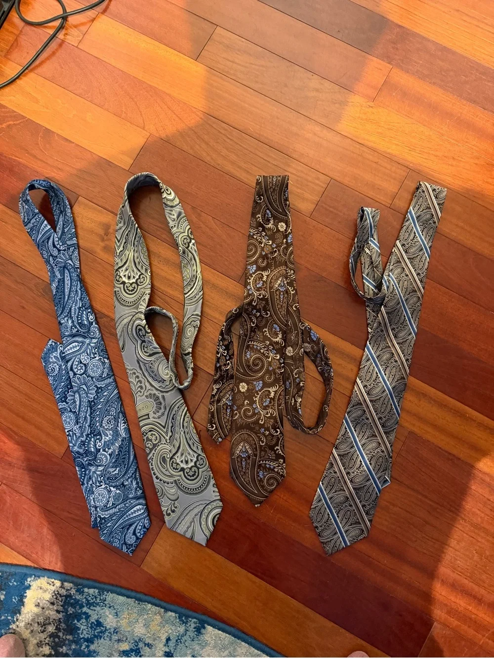Four Ties including Geoffrey Beene and Paisley Silk